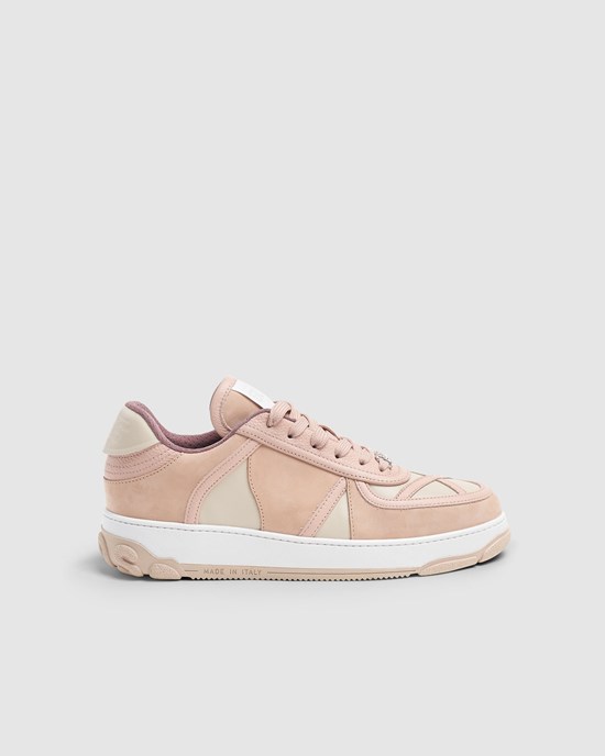 Baskets GCDS Nami Cuir Sneakers Femme Rose | 840753-DSQ