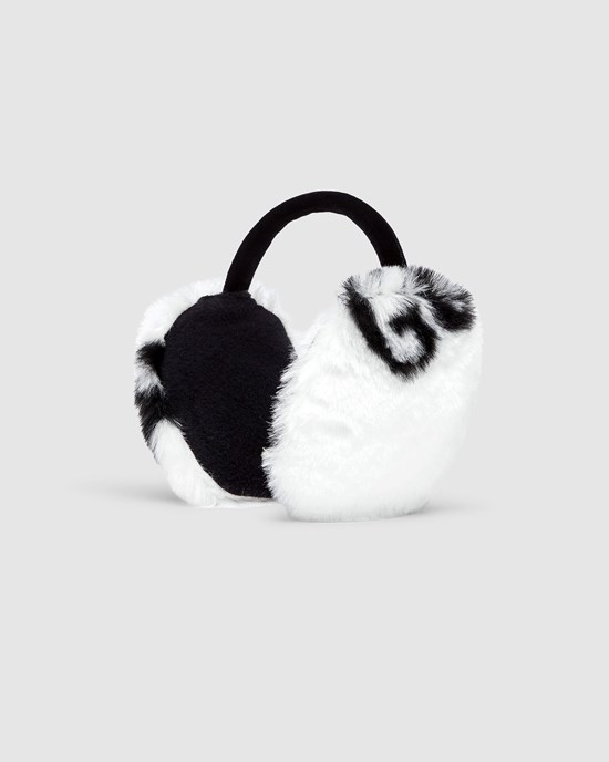 Chapeaux GCDS Faux Fur Earflap Homme Blanche | 520468-BUR