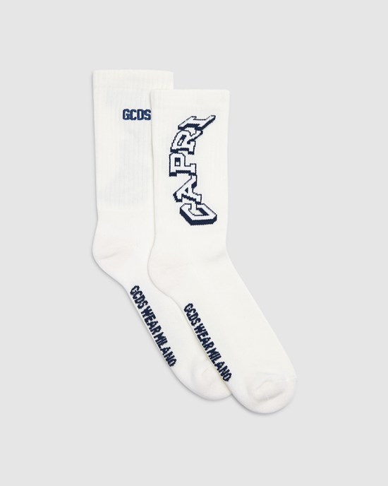 Chaussettes GCDS Capri Socks Femme Grise | 483712-PNM