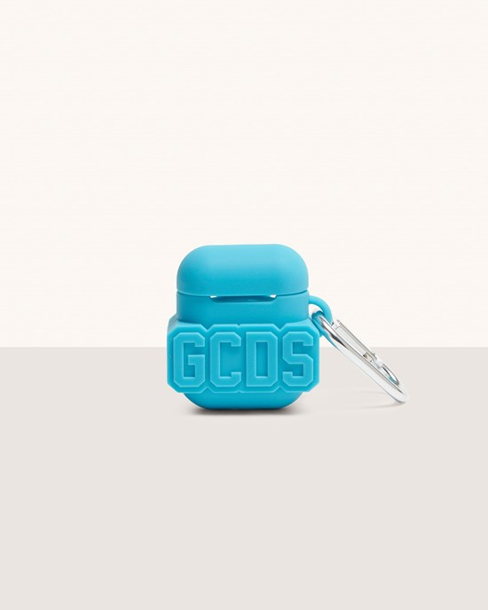 Gadgets GCDS Earphone Case Homme Bleu Clair | 405792-FIM