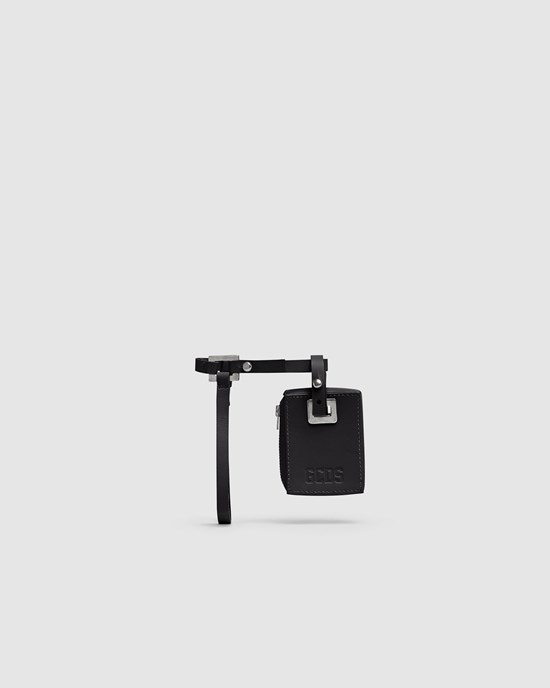 Gadgets GCDS X Clarks Cuir Pocket Gaiter Femme Noir | 096312-DXA
