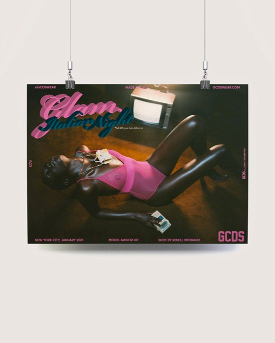 Gadgets GCDS Glam Nights Poster Homme Rose | 926758-IBZ
