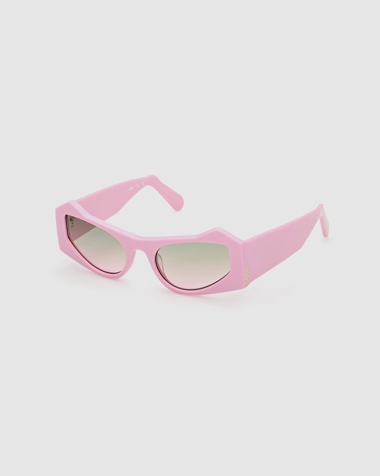 Lunettes de Soleil GCDS Gd0022 Cat-eye Sunglasses Femme Rose | 632140-HOA