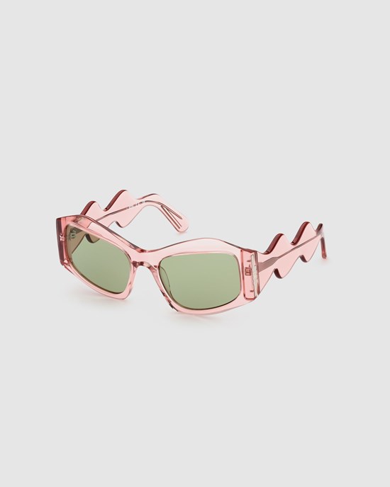 Lunettes de Soleil GCDS Gd0023 Geometric Sunglasses Homme Rose | 176825-OPH