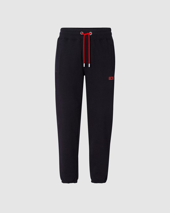 Pantalons GCDS Eco Logo Sweatbottoms Homme Noir | 403268-FGD