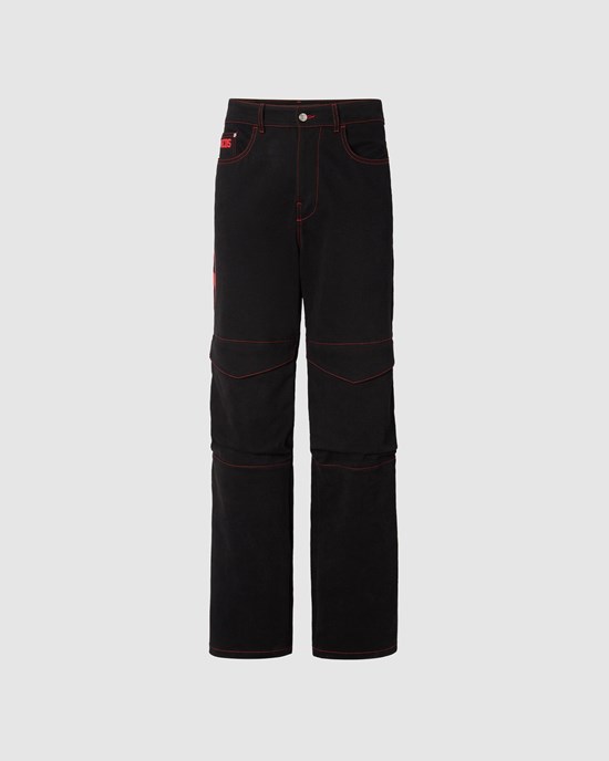 Pantalons GCDS Nightmares Ultrawide Denim Trousers Homme Noir | 875693-RSG