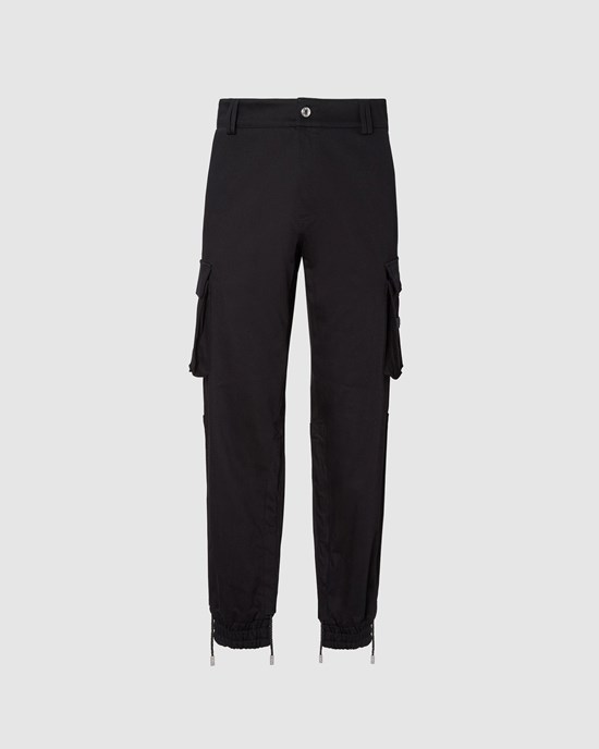 Pantalons GCDS Regular Cargo Trousers Homme Noir | 706382-AQG
