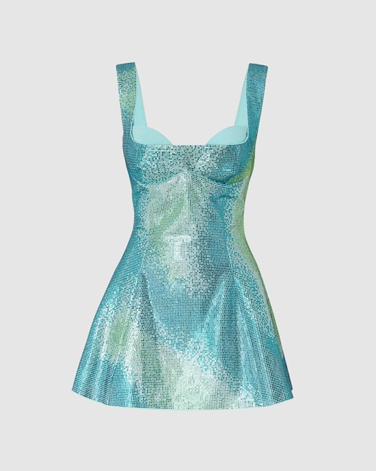 Peignoir GCDS Degradé Crystal Mina Robe Femme Multicolore | 791264-UWB