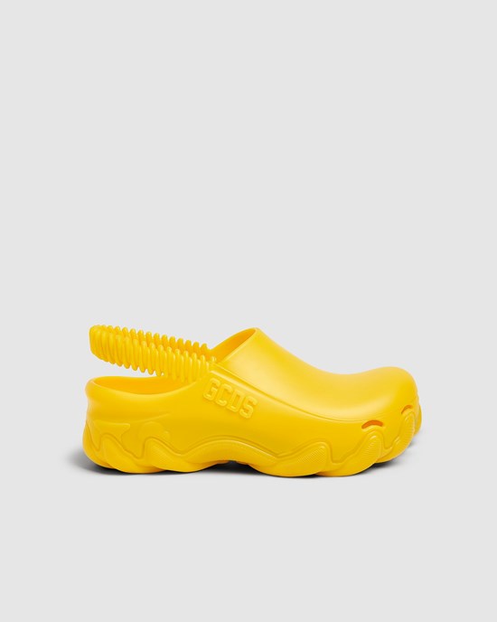 Sabots GCDS Ibex Clogs Homme Jaune | 318267-HDG