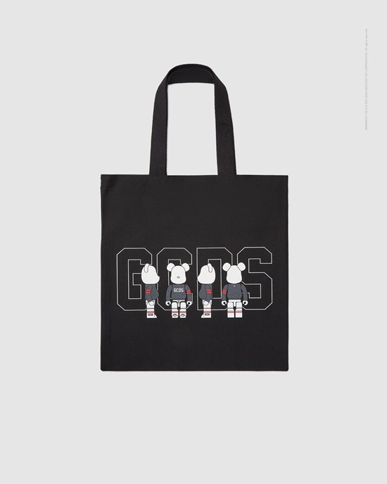 Sacs GCDS X Bearbrick Tote Bag Femme Noir | 597318-JXF