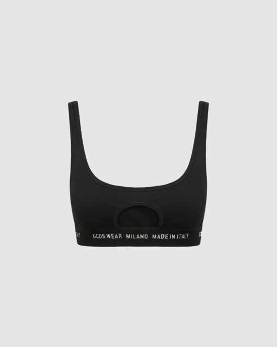 Sous Vêtement GCDS Wear Oblò Bra Femme Noir | 965024-GWY