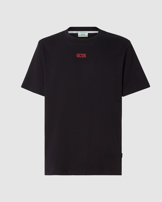 T Shirts GCDS Eco Logo Regular T-shirt Femme Noir | 274159-PRN