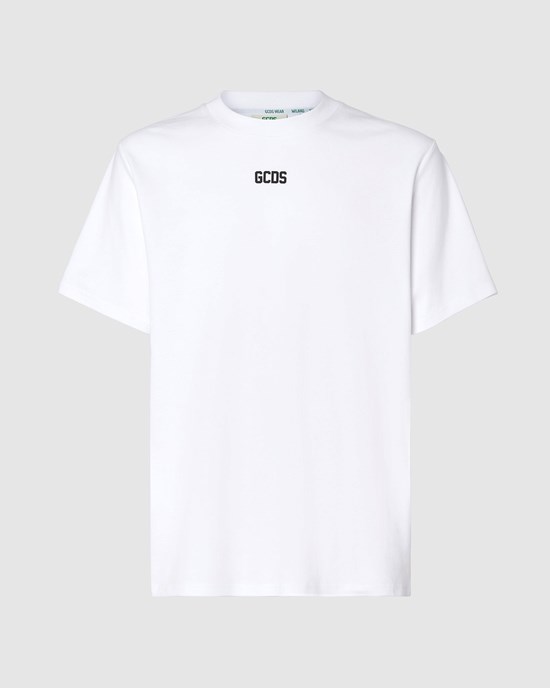 T Shirts GCDS Eco Logo Regular T-shirt Homme Blanche | 548016-DRM