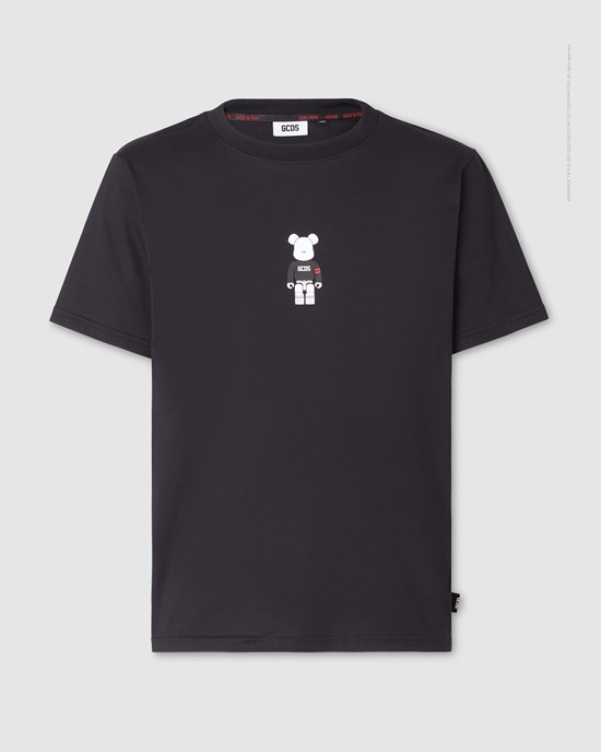 T Shirts GCDS X Bearbrick T-shirt Homme Noir | 853190-IGM