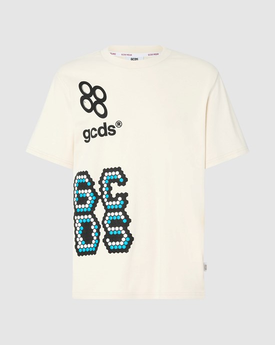 T Shirts GCDS Plush Regular T-shirt Homme Grise | 410396-CBJ