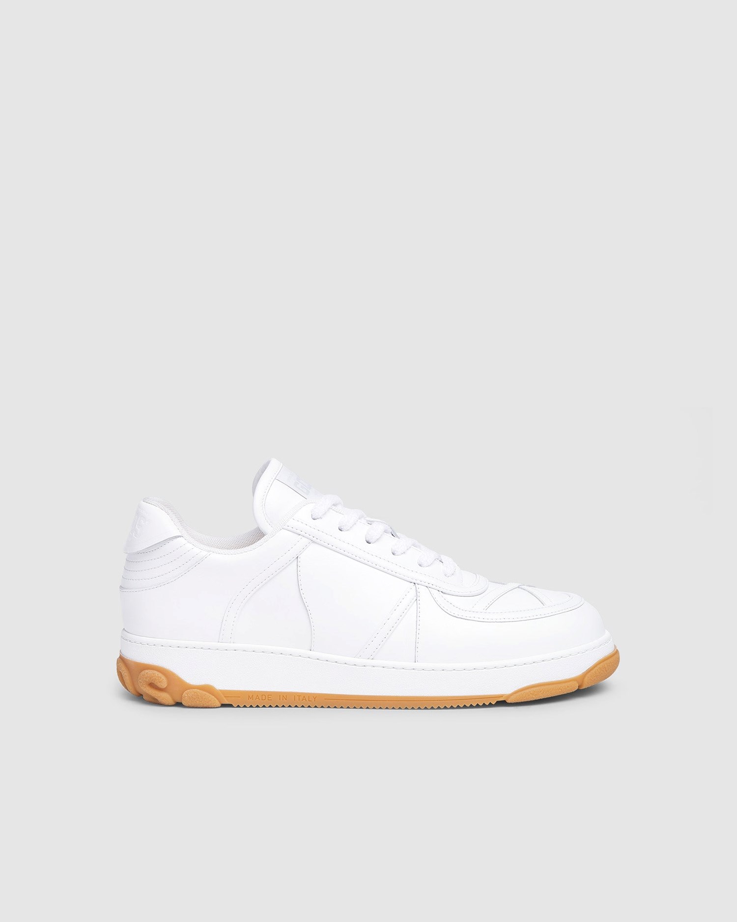 Baskets GCDS Cuir Nami Sneakers Homme Blanche | 186495-JPL
