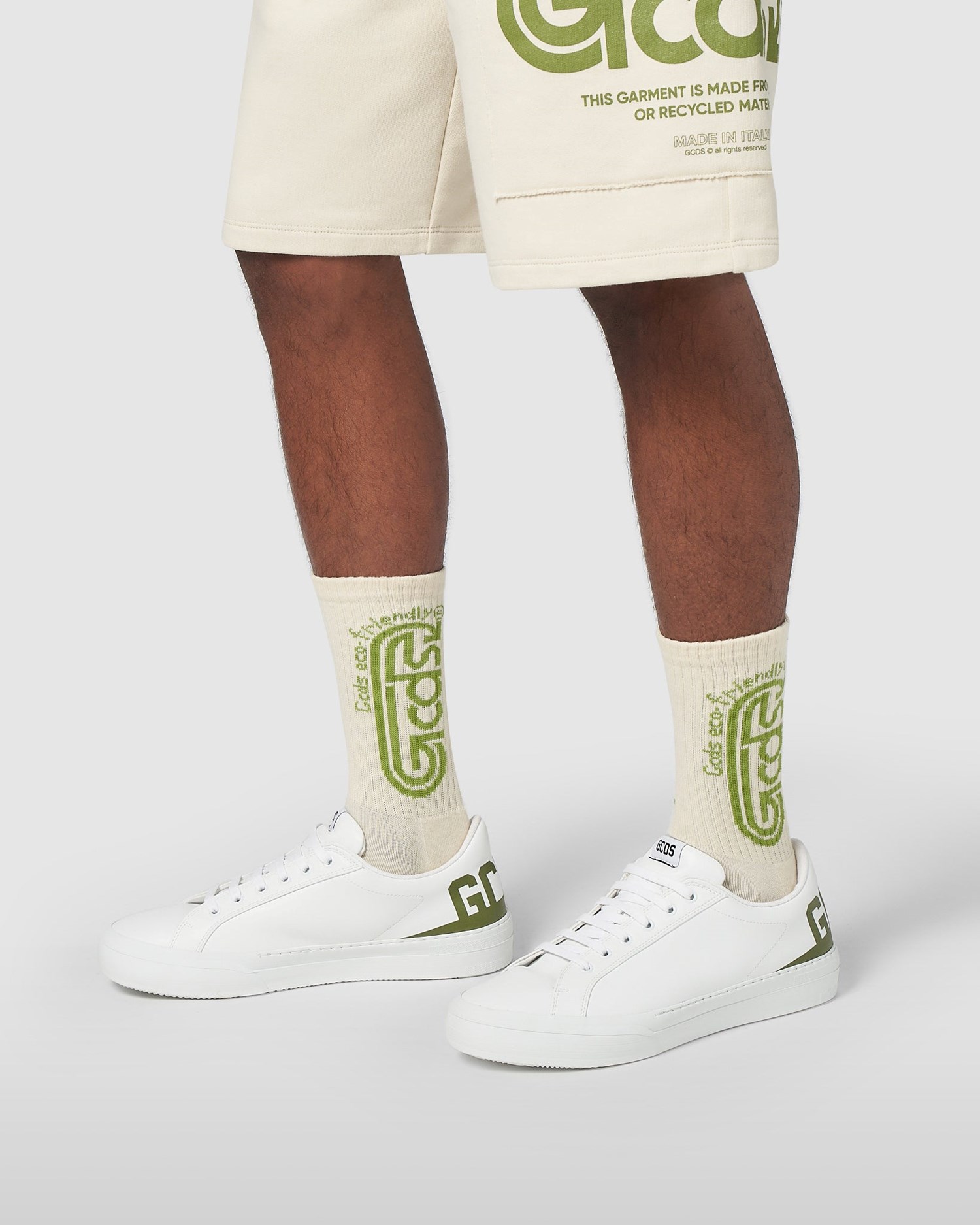 Baskets GCDS Eco Bucket Sneakers Homme Vert | 502143-OYU