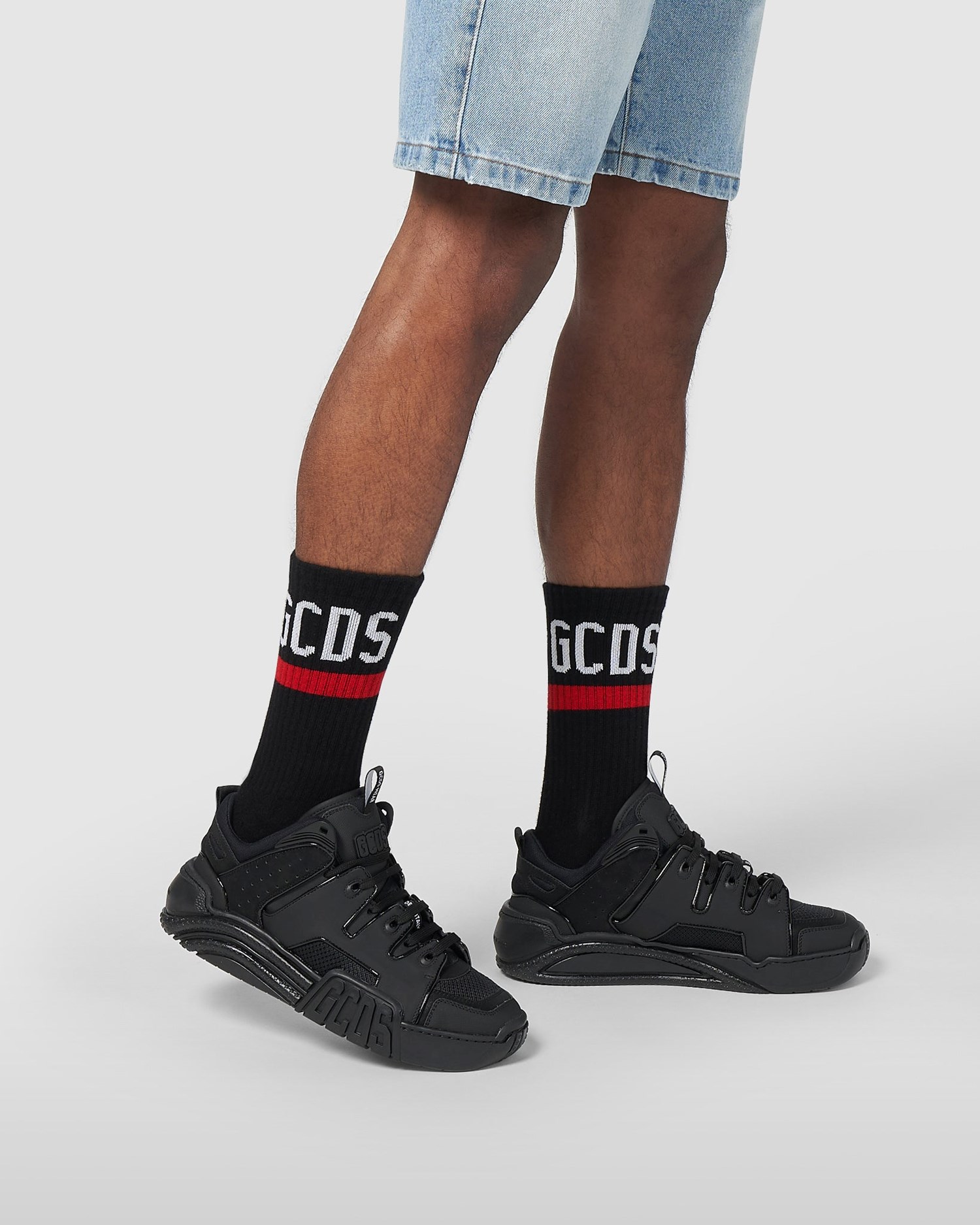 Baskets GCDS Slim Skate Sneakers Homme Noir | 364879-NEM