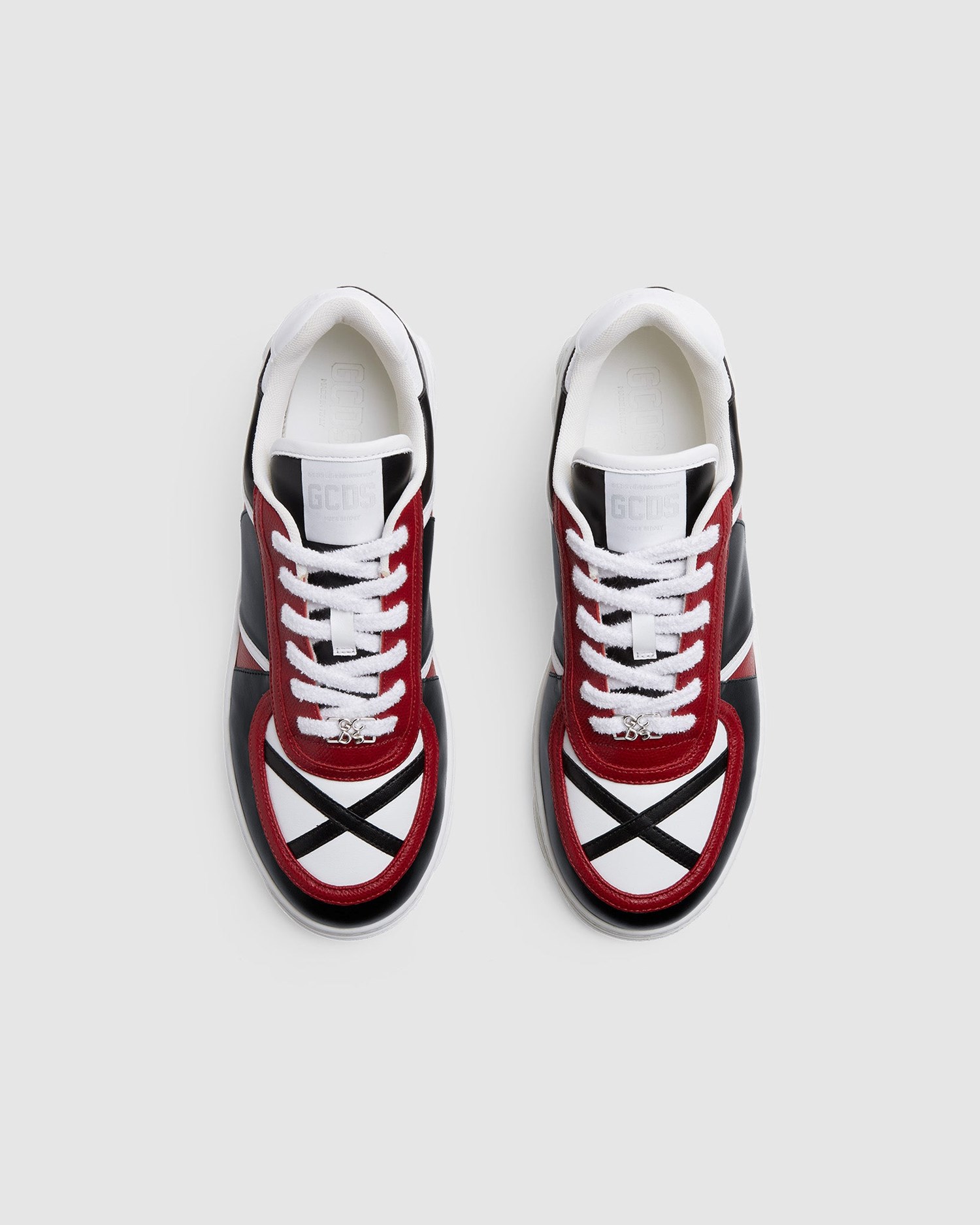 Baskets GCDS Two-tones Cuir Nami Sneakers Homme Rouge | 591862-FOL