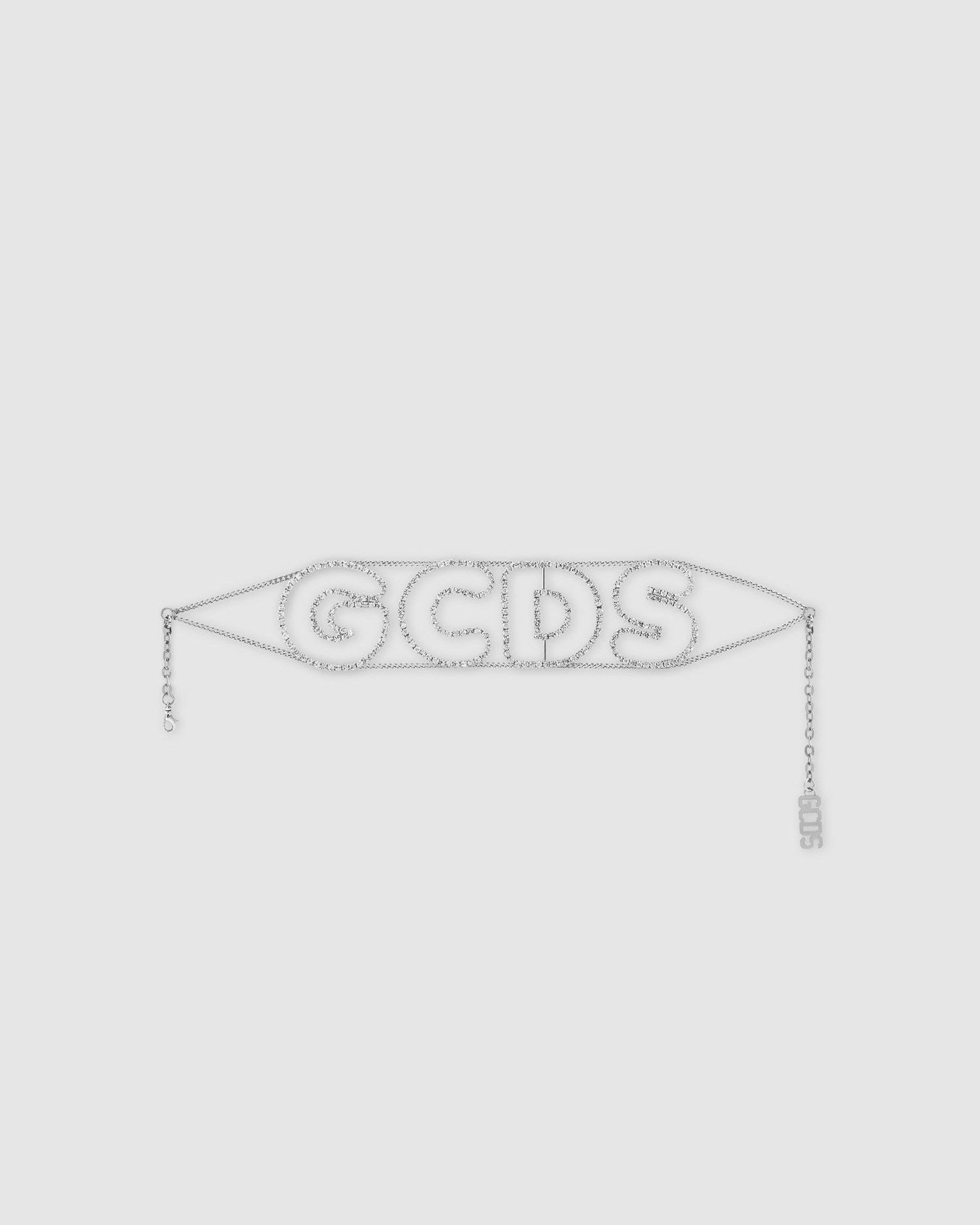 Bijoux GCDS Bling Andy Logo Choker Femme Argent | 763058-TKL