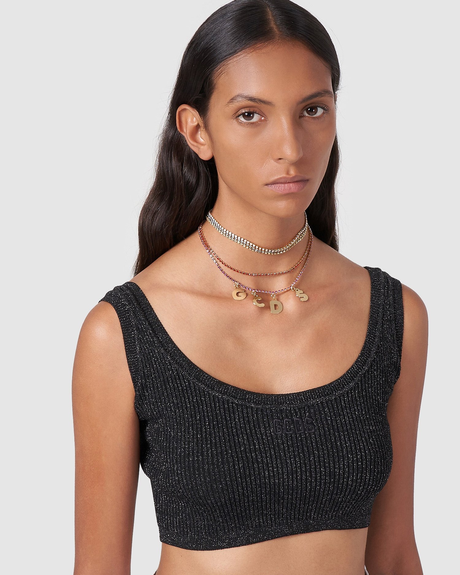 Bijoux GCDS Bling Rainbow Choker Femme Multicolore | 492658-WLE