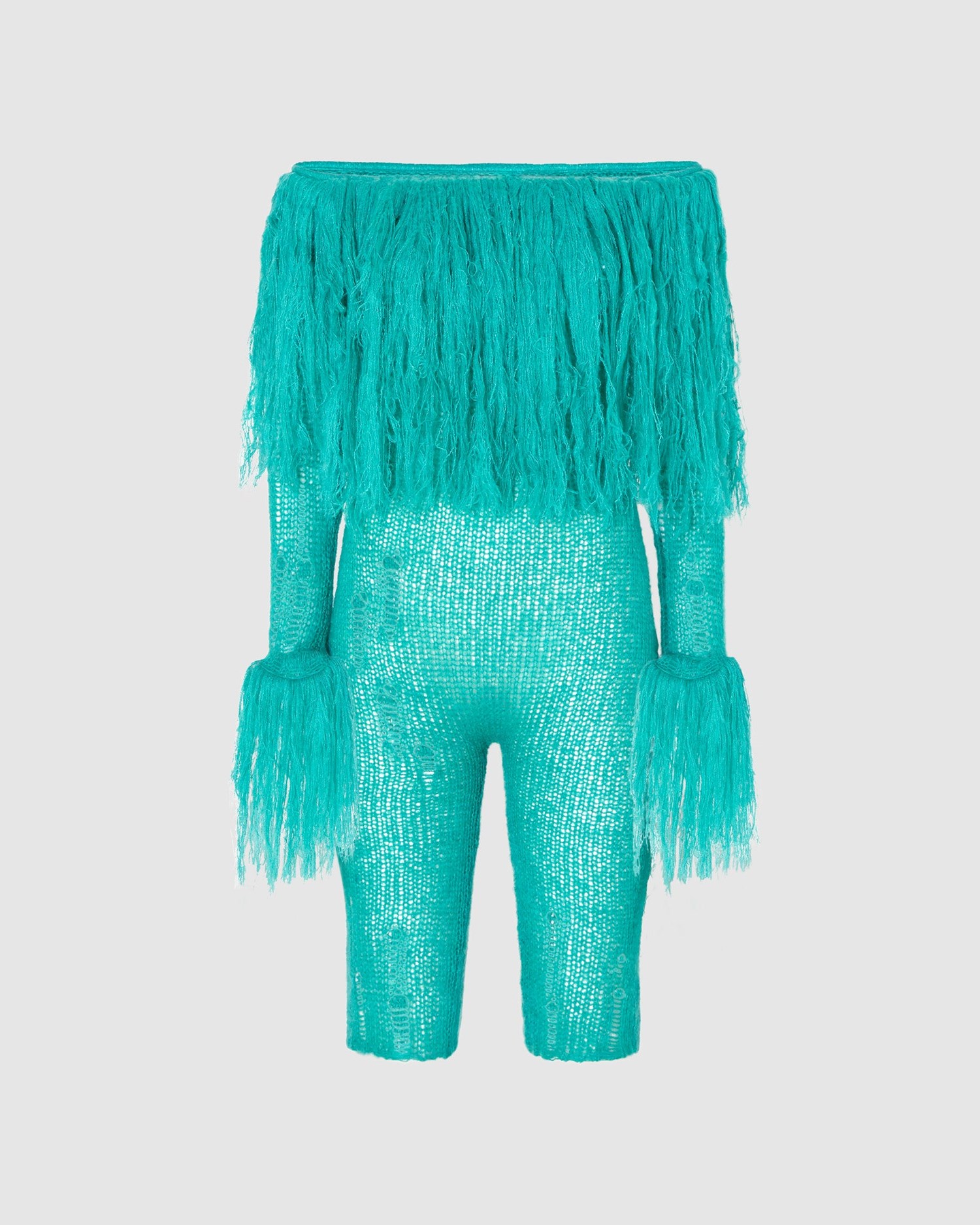 Body GCDS Fluffy Knit Jumpsuit Femme Bleu Clair | 869072-VGM
