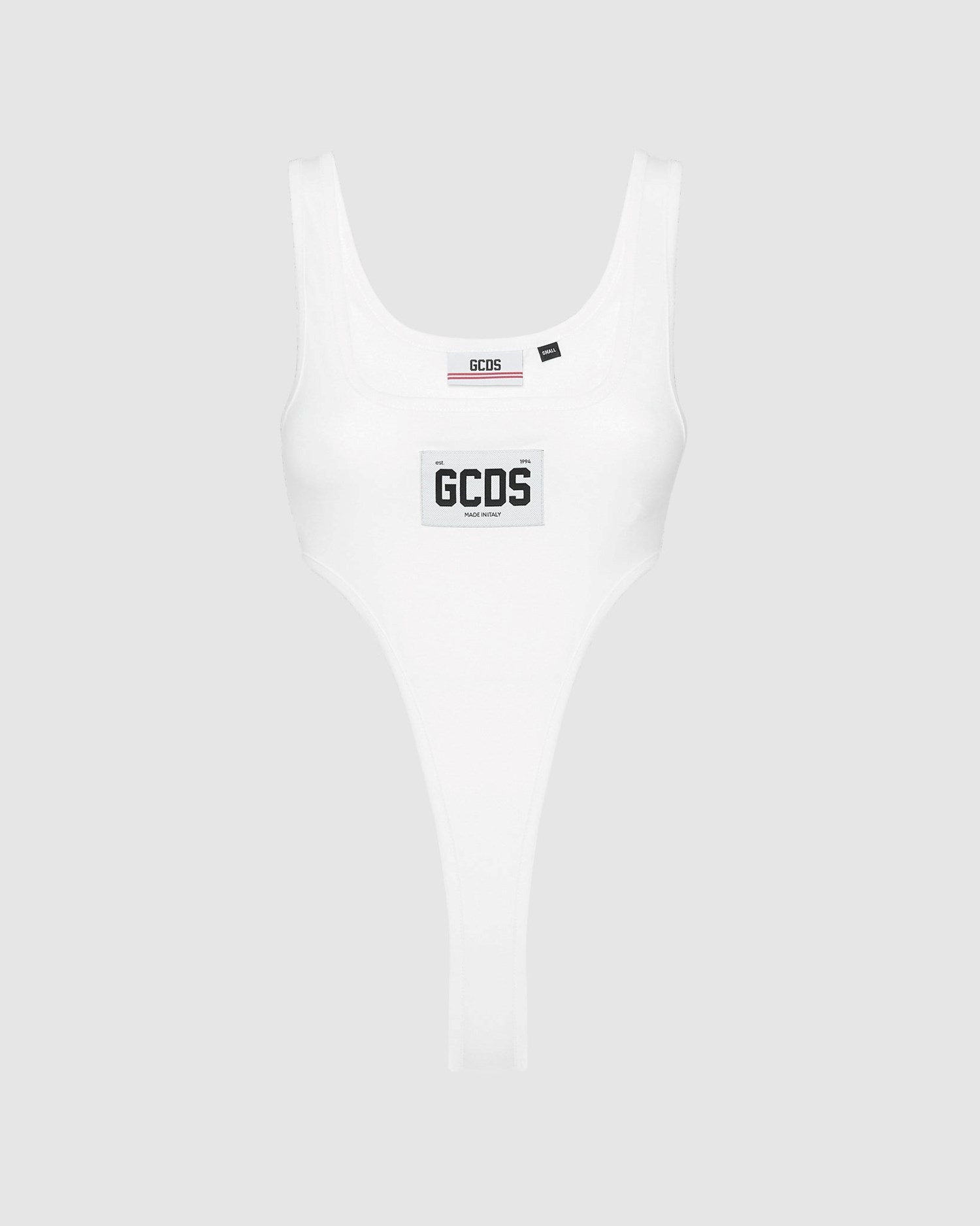 Body GCDS Logo Bodysuit Femme Blanche Foncé | 705864-CNF