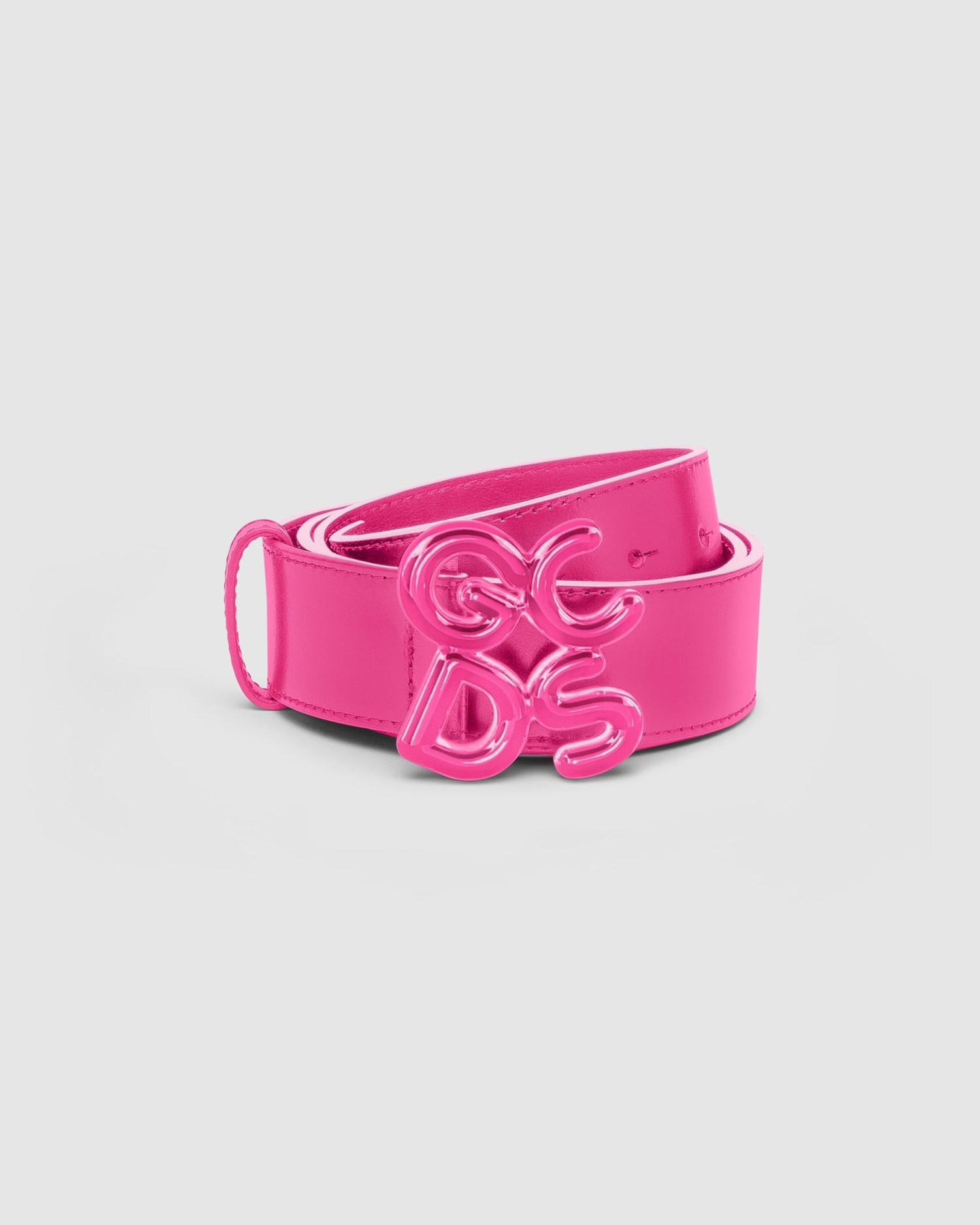 Ceintures GCDS Andy Logo Belt Femme Rose | 913256-FQB