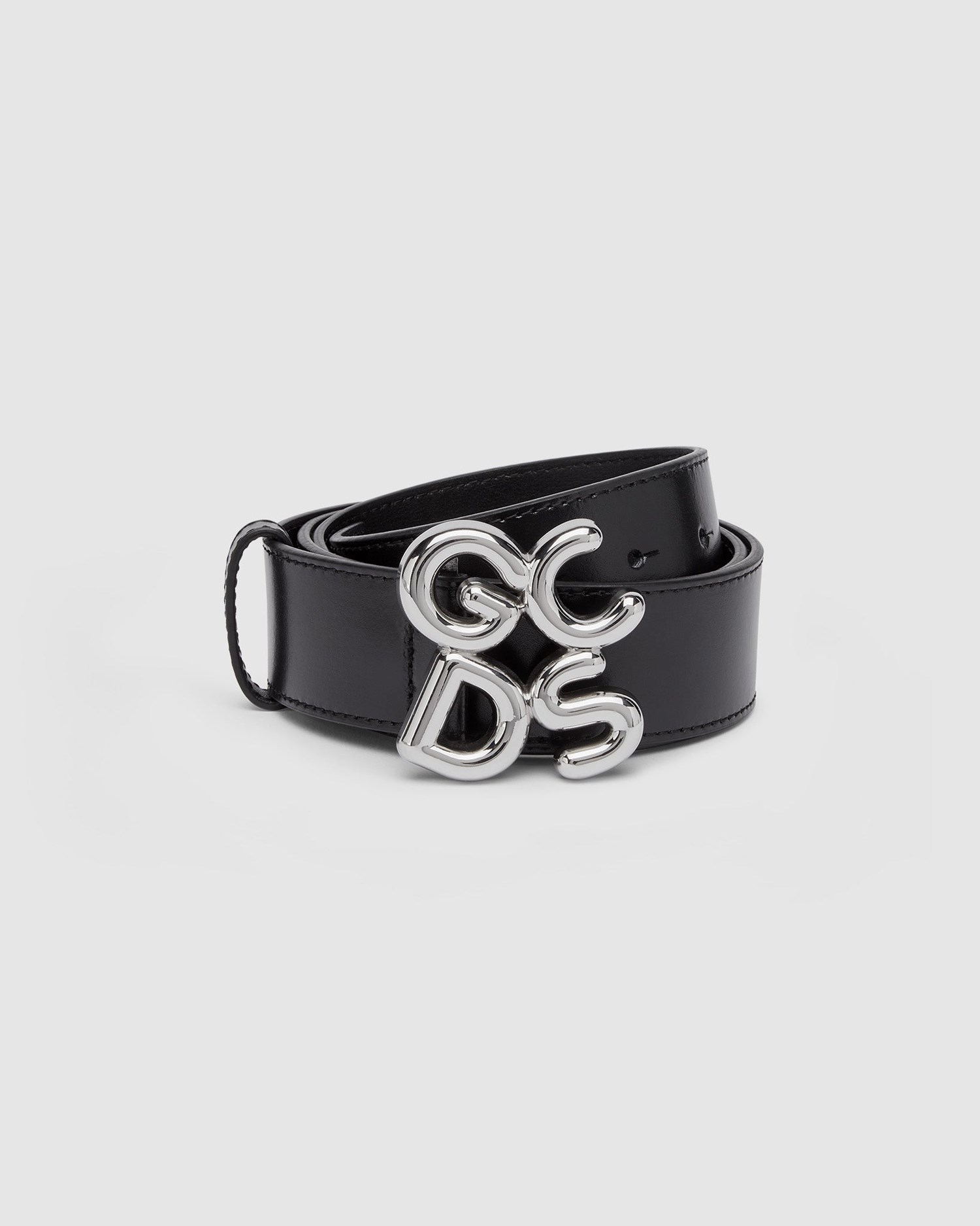 Ceintures GCDS Andy Logo Belt Homme Noir | 081293-LOK