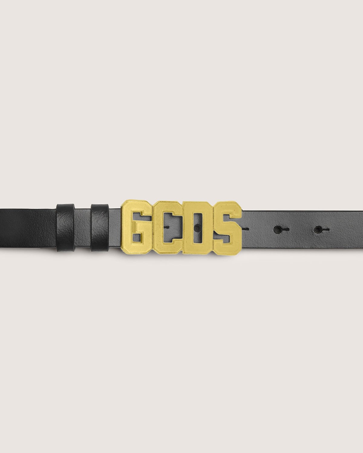 Ceintures GCDS Classiche Logo Belt Homme Doré | 158320-GOU
