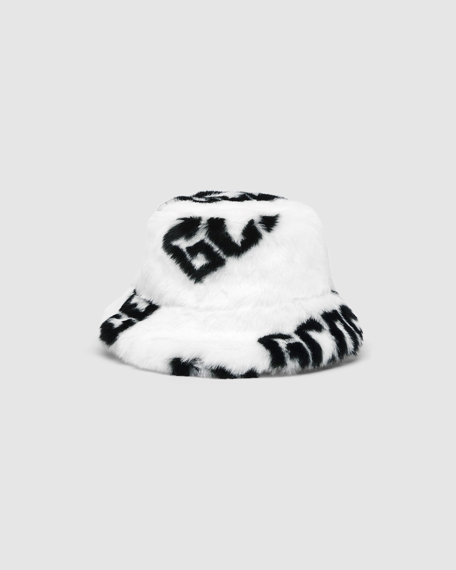 Chapeaux GCDS Faux Fur Bucket Hat Femme Blanche | 465108-YKE