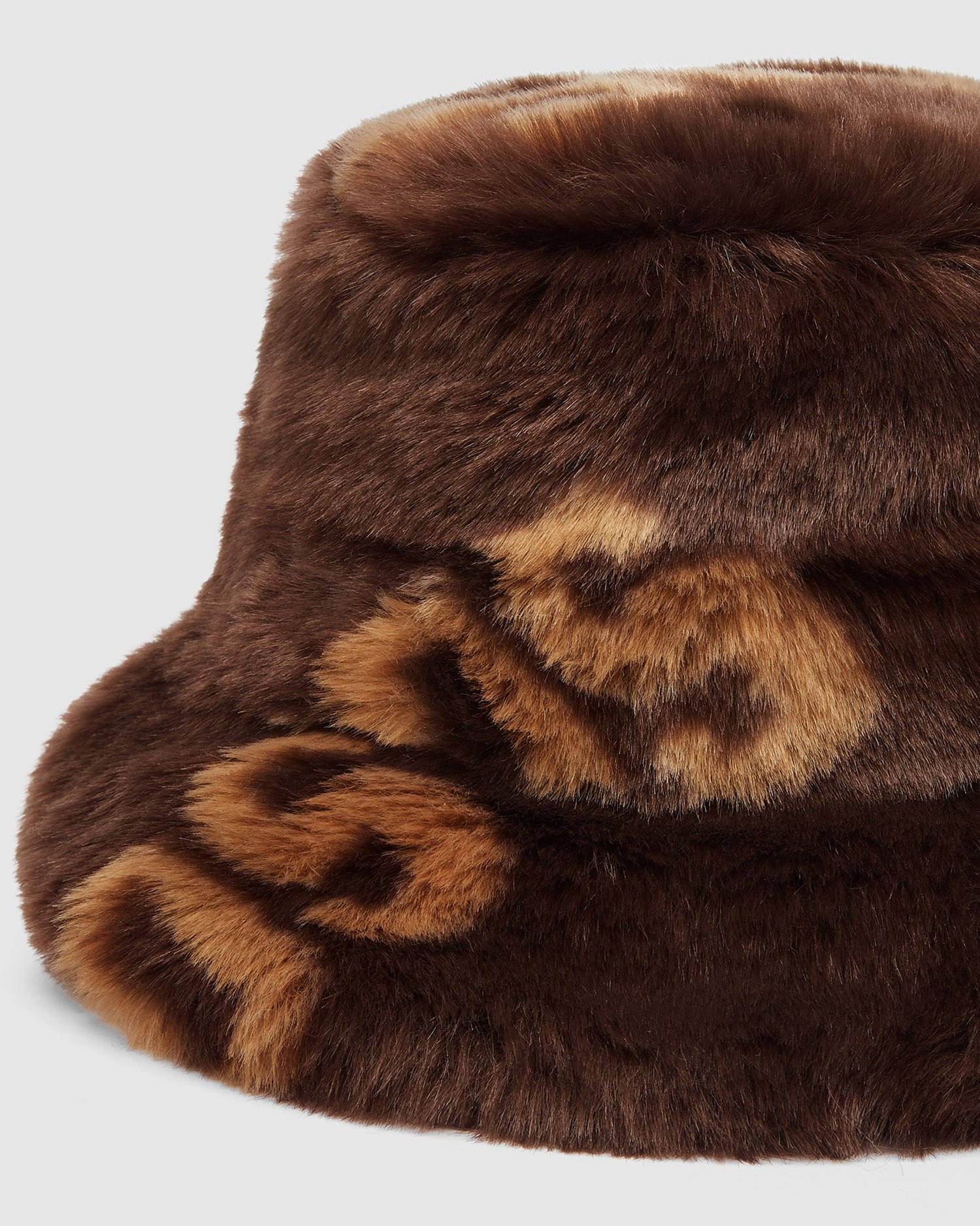Chapeaux GCDS Faux Fur Bucket Hat Homme Marron | 927456-BZI