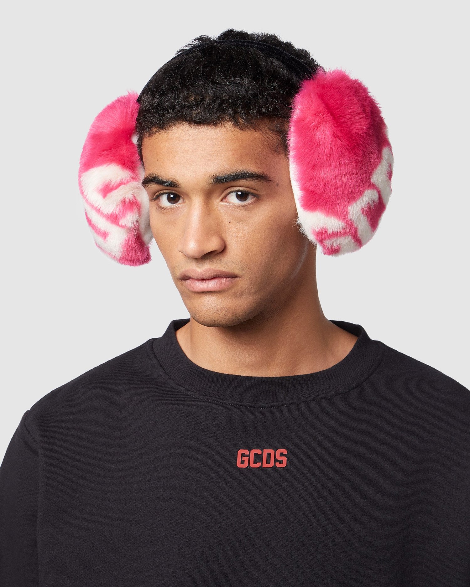 Chapeaux GCDS Faux Fur Earflap Femme Fushia | 395708-OUA