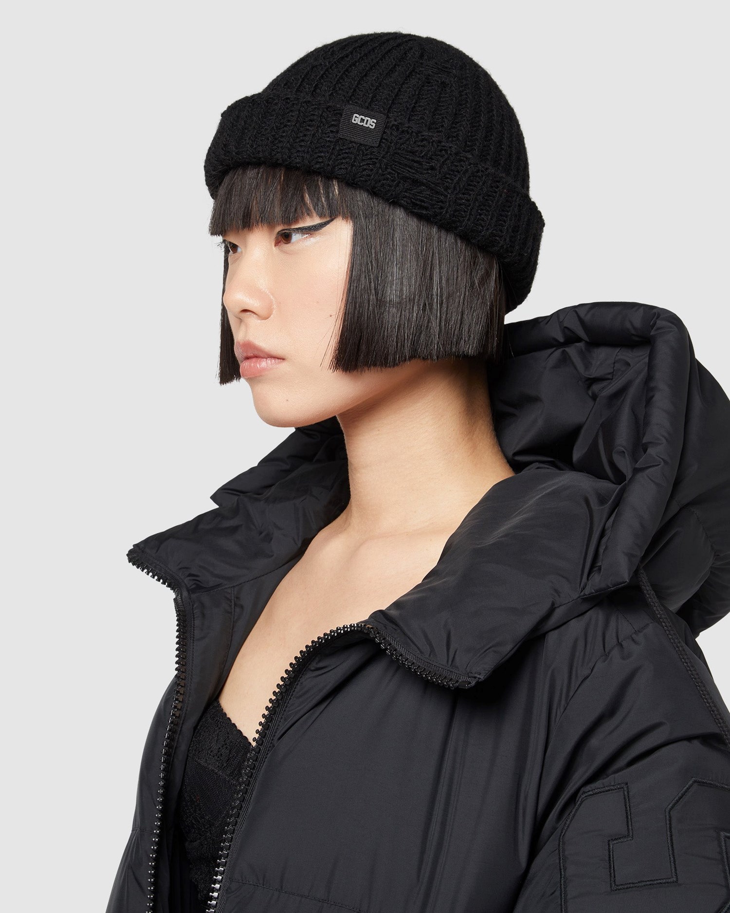 Chapeaux GCDS Giuly Hat Rips Femme Noir | 027481-EQJ