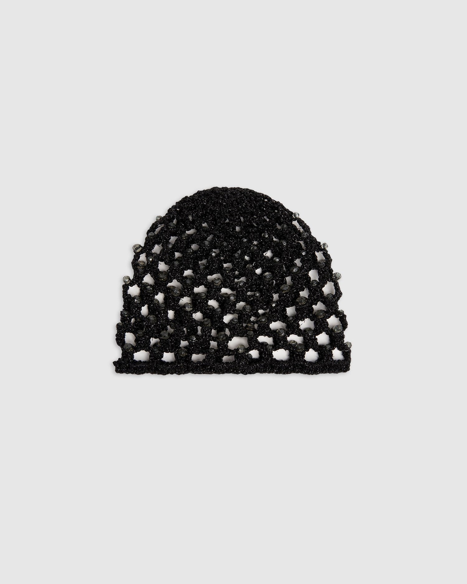 Chapeaux GCDS Lurex Beaded Logo Hat Femme Noir | 870523-AEC