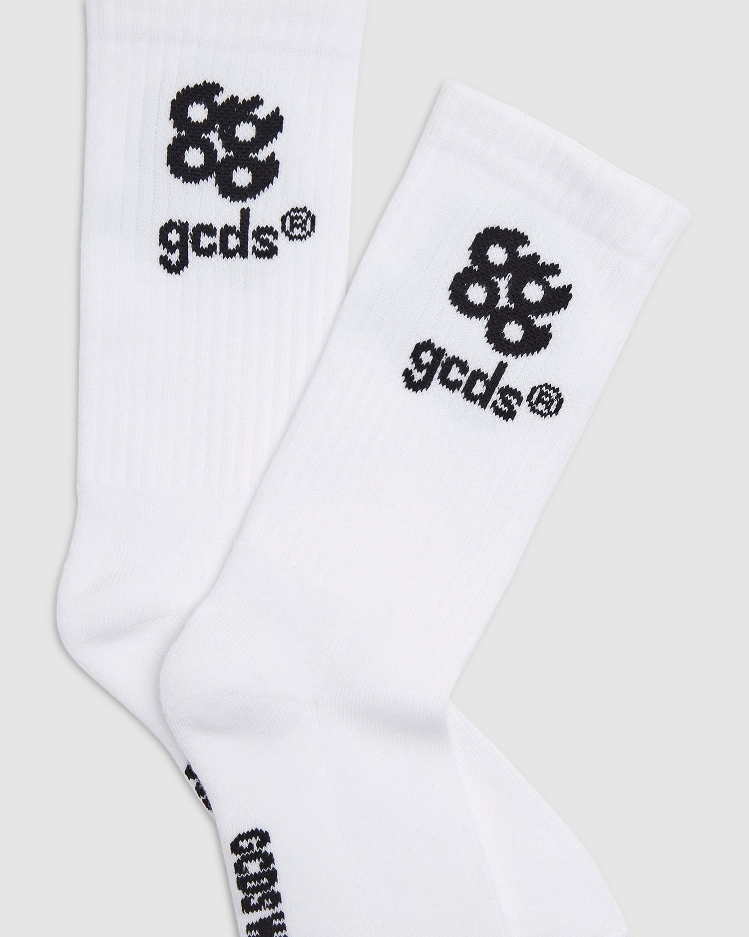 Chaussettes GCDS Bliss Logo Socks Femme Blanche | 483069-EGV
