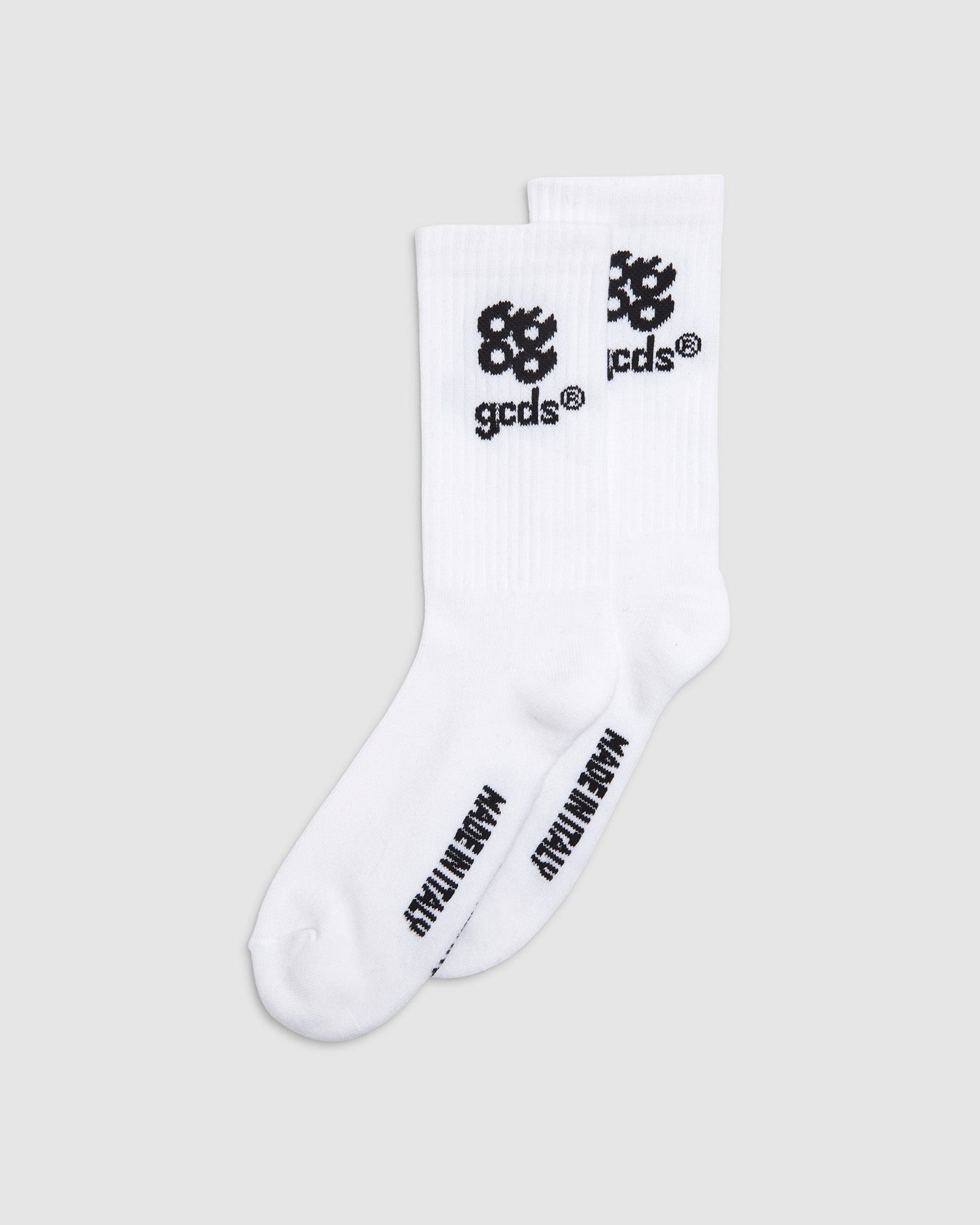 Chaussettes GCDS Bliss Logo Socks Homme Blanche | 146032-SPM
