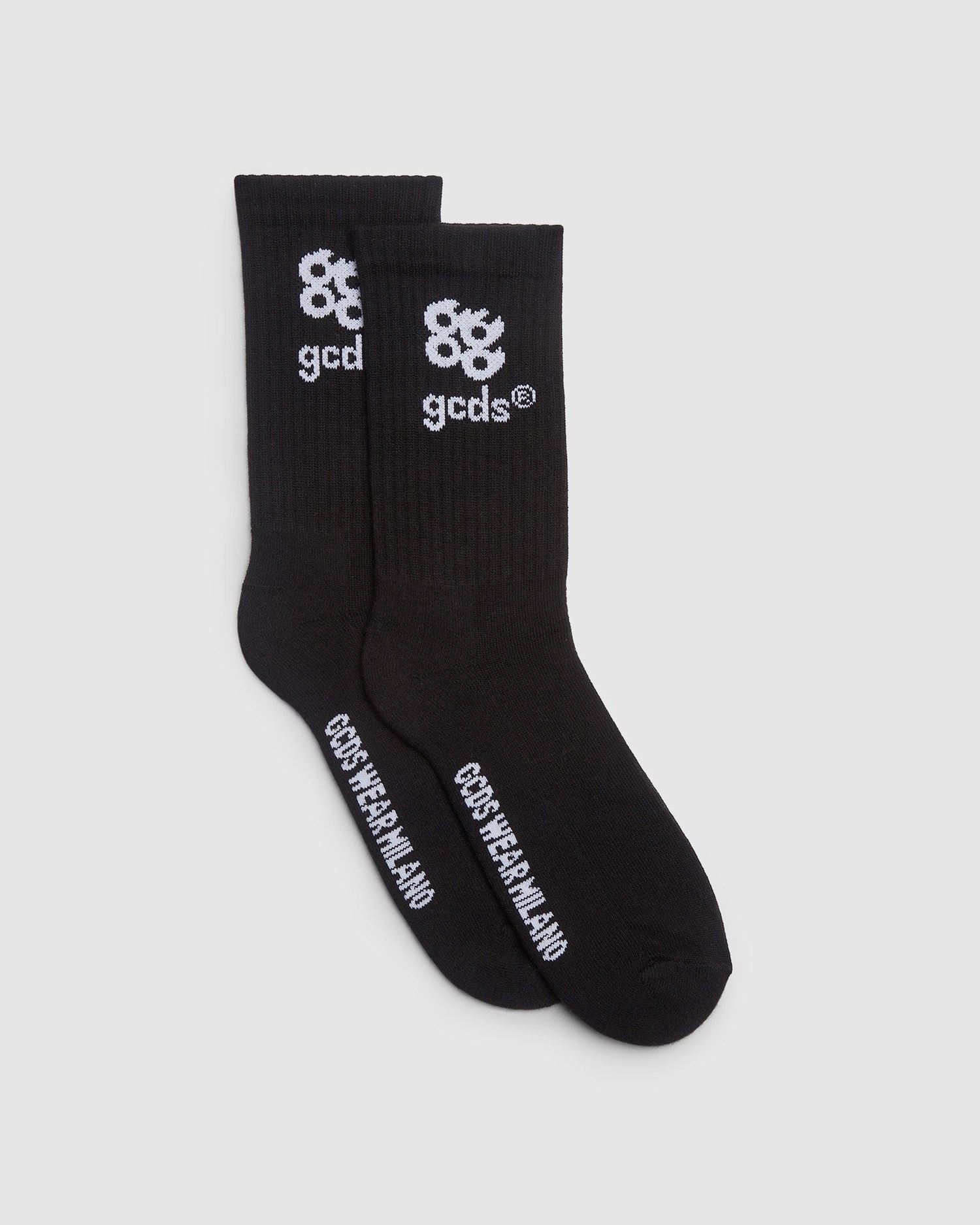 Chaussettes GCDS Bliss Logo Socks Homme Noir | 380591-RGW