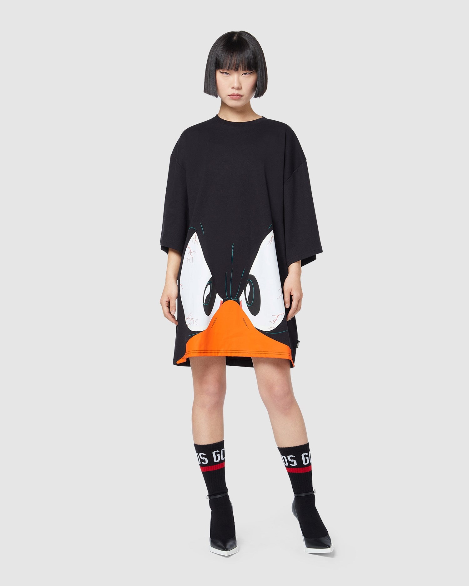 Chaussettes GCDS Daffy Duck Socks Femme Noir | 370489-VZR