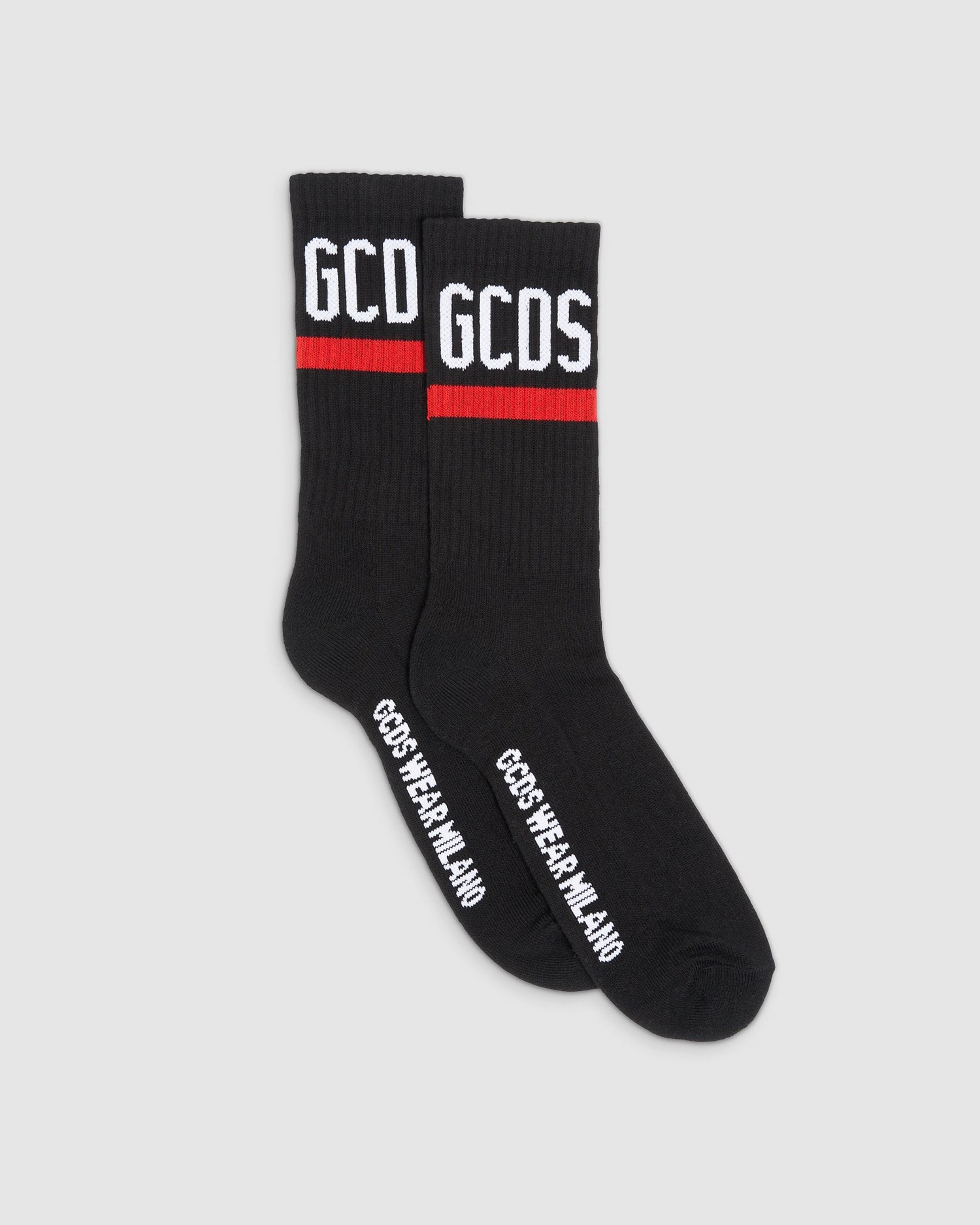 Chaussettes GCDS Logo Socks Femme Noir | 314807-BIW