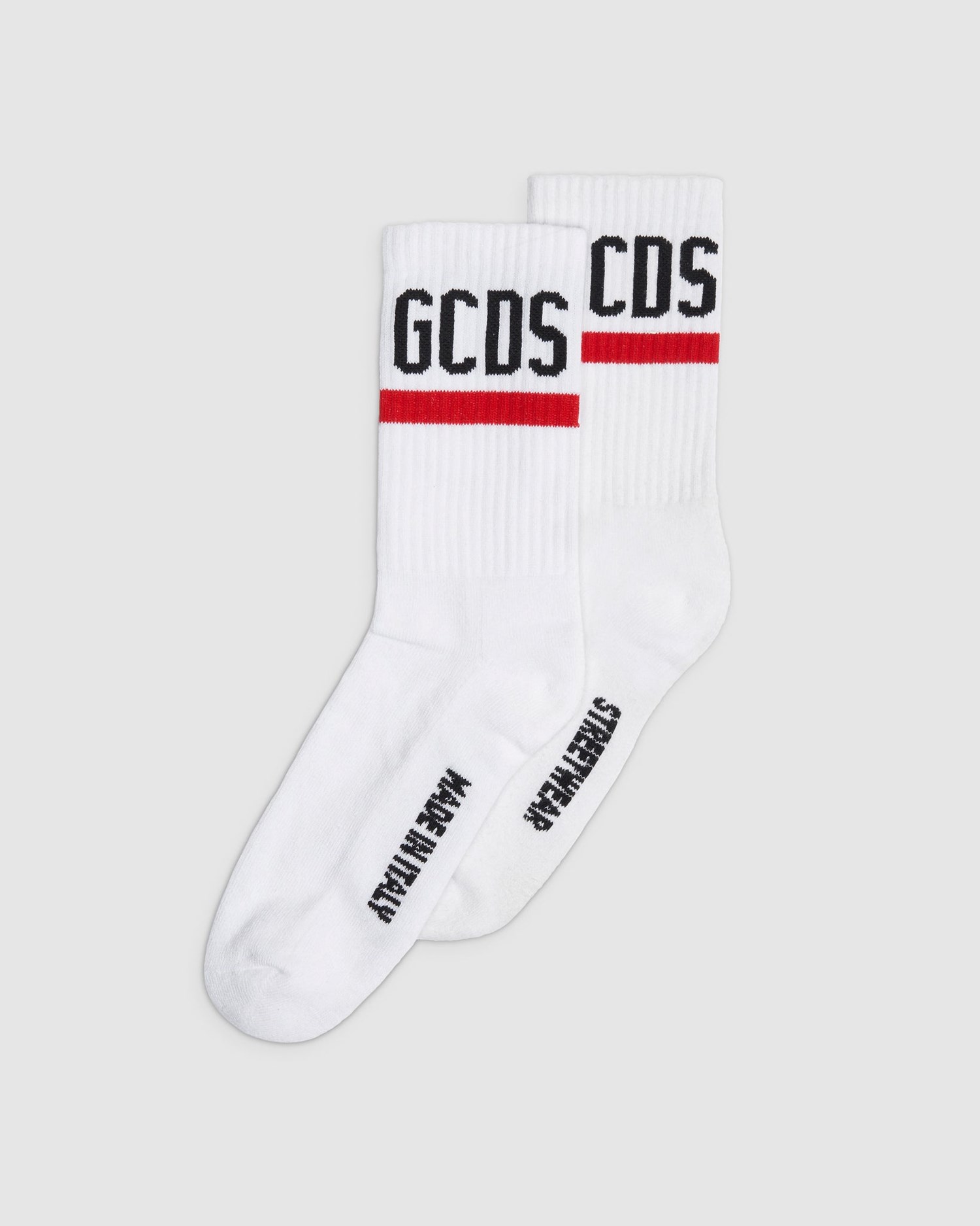 Chaussettes GCDS Logo Socks Homme Blanche | 107896-GBF