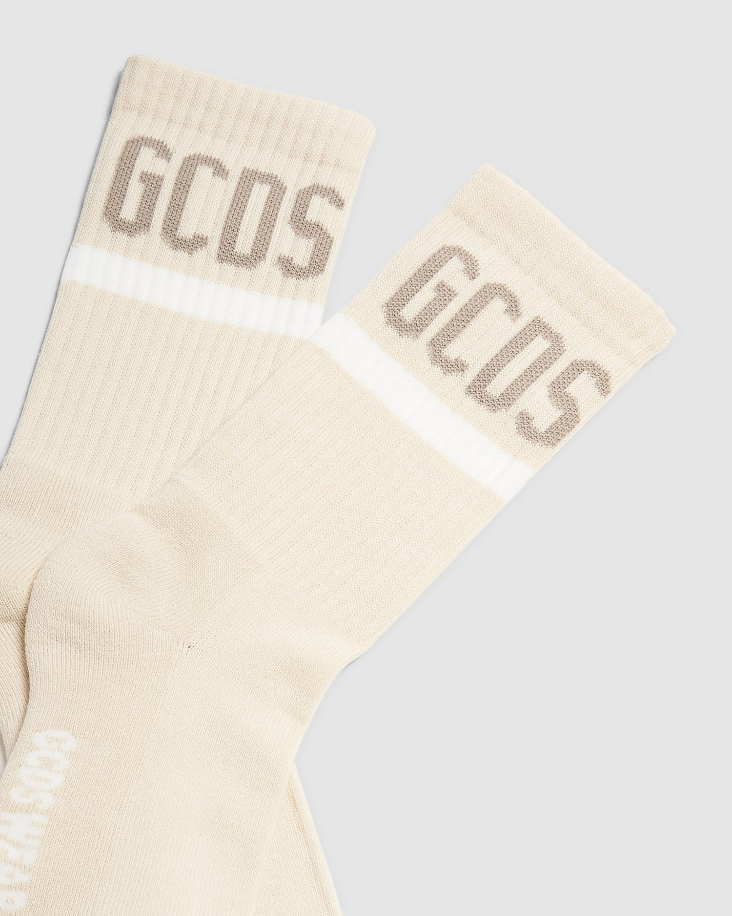 Chaussettes GCDS Logo Socks Homme Blanche | 798431-RSL