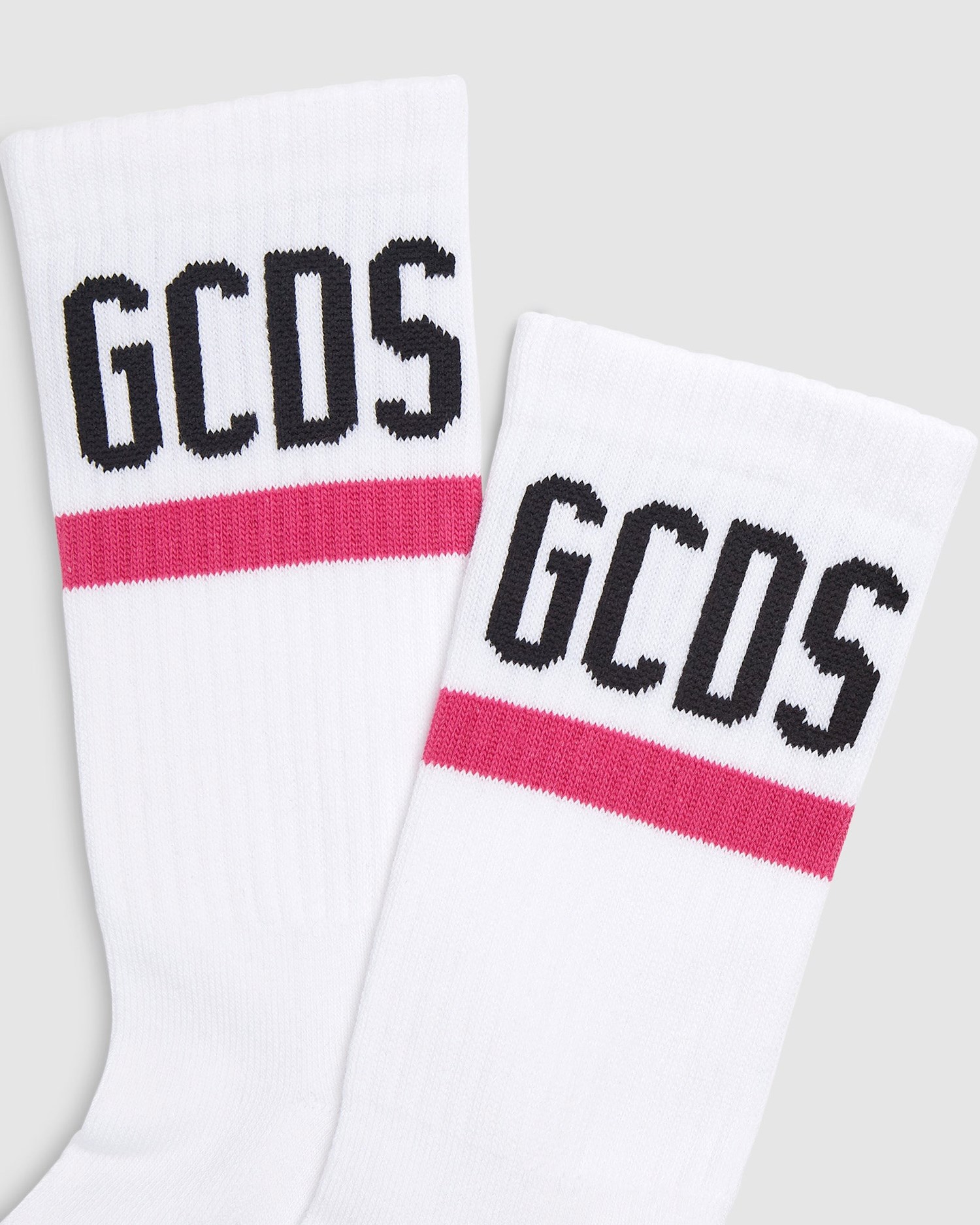 Chaussettes GCDS Logo Socks Homme Fushia | 084613-PWJ