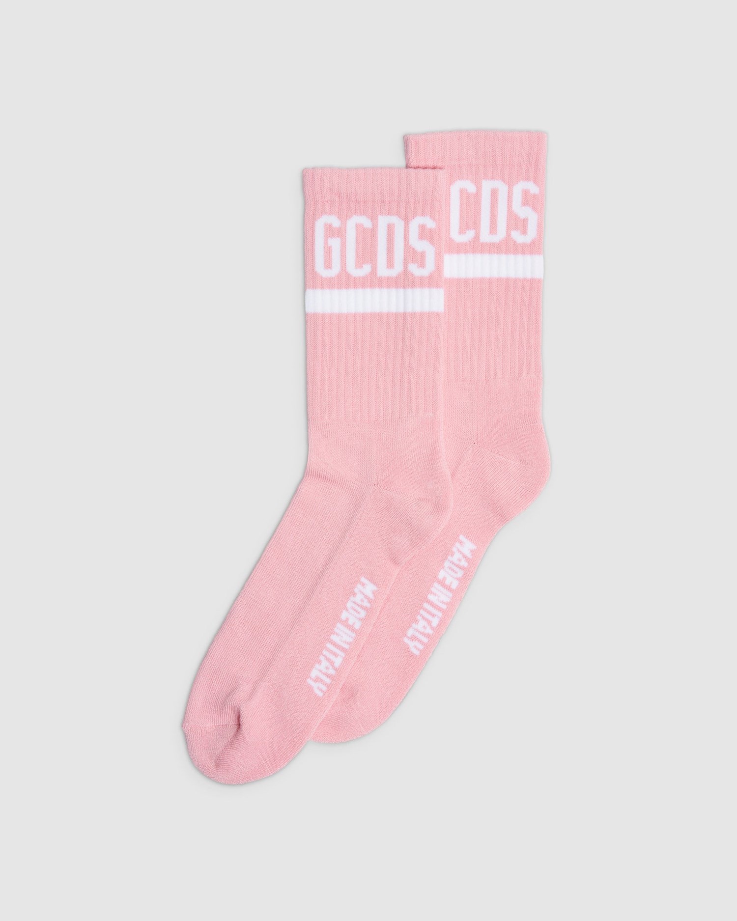 Chaussettes GCDS Logo Socks Homme Rose | 109436-GQR