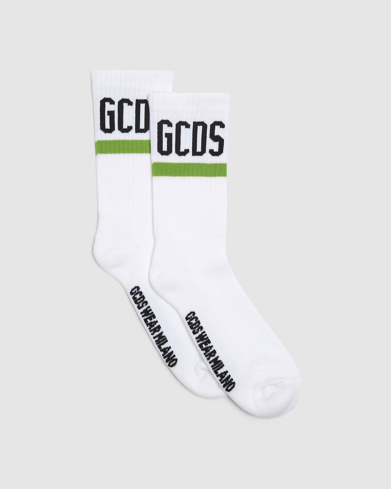 Chaussettes GCDS Logo Socks Homme Vert | 218067-AUY