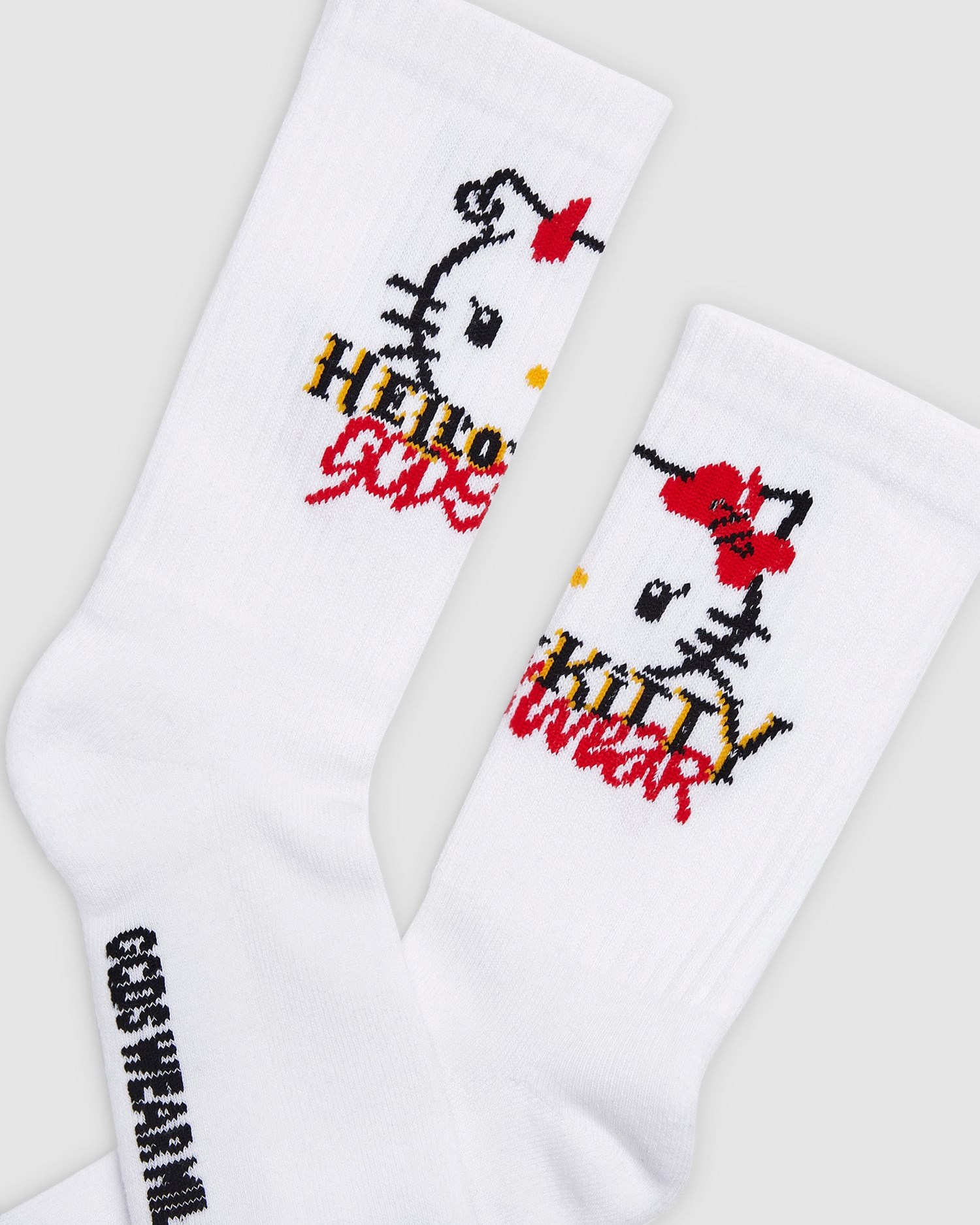 Chaussettes GCDS Hello Kitty Devil Socks Femme Blanche | 691245-GPJ
