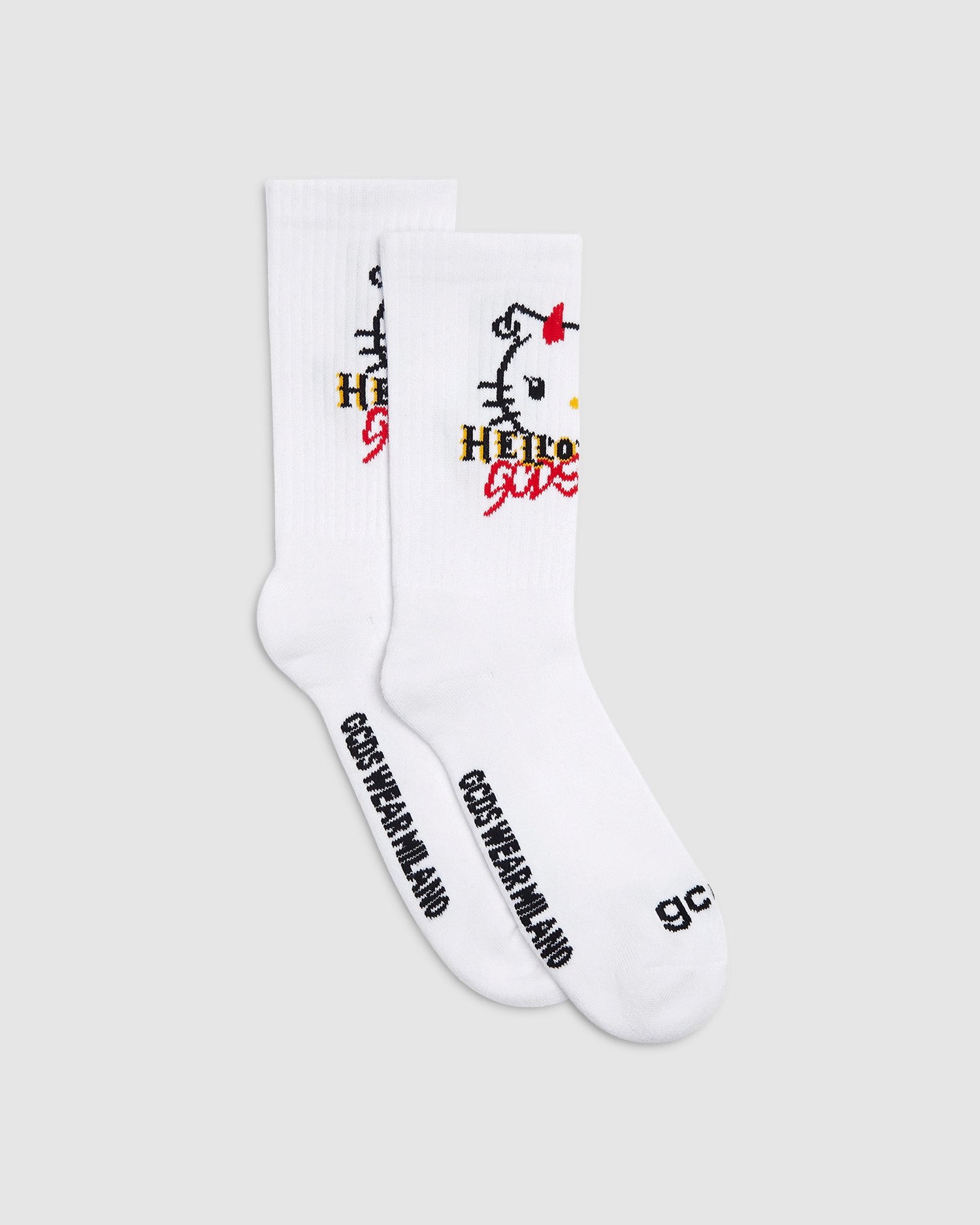 Chaussettes GCDS Hello Kitty Devil Socks Femme Blanche | 691245-GPJ