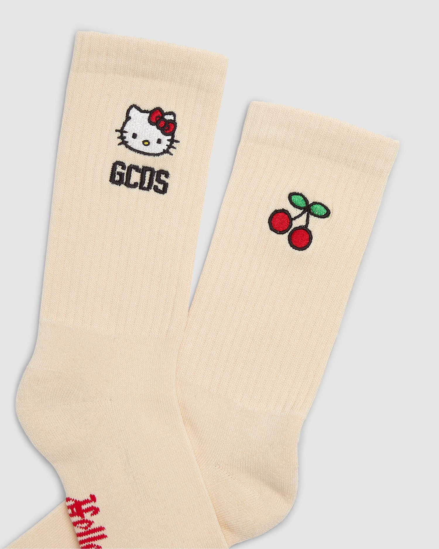 Chaussettes GCDS Hello Kitty Socks Femme Grise | 637490-NJI