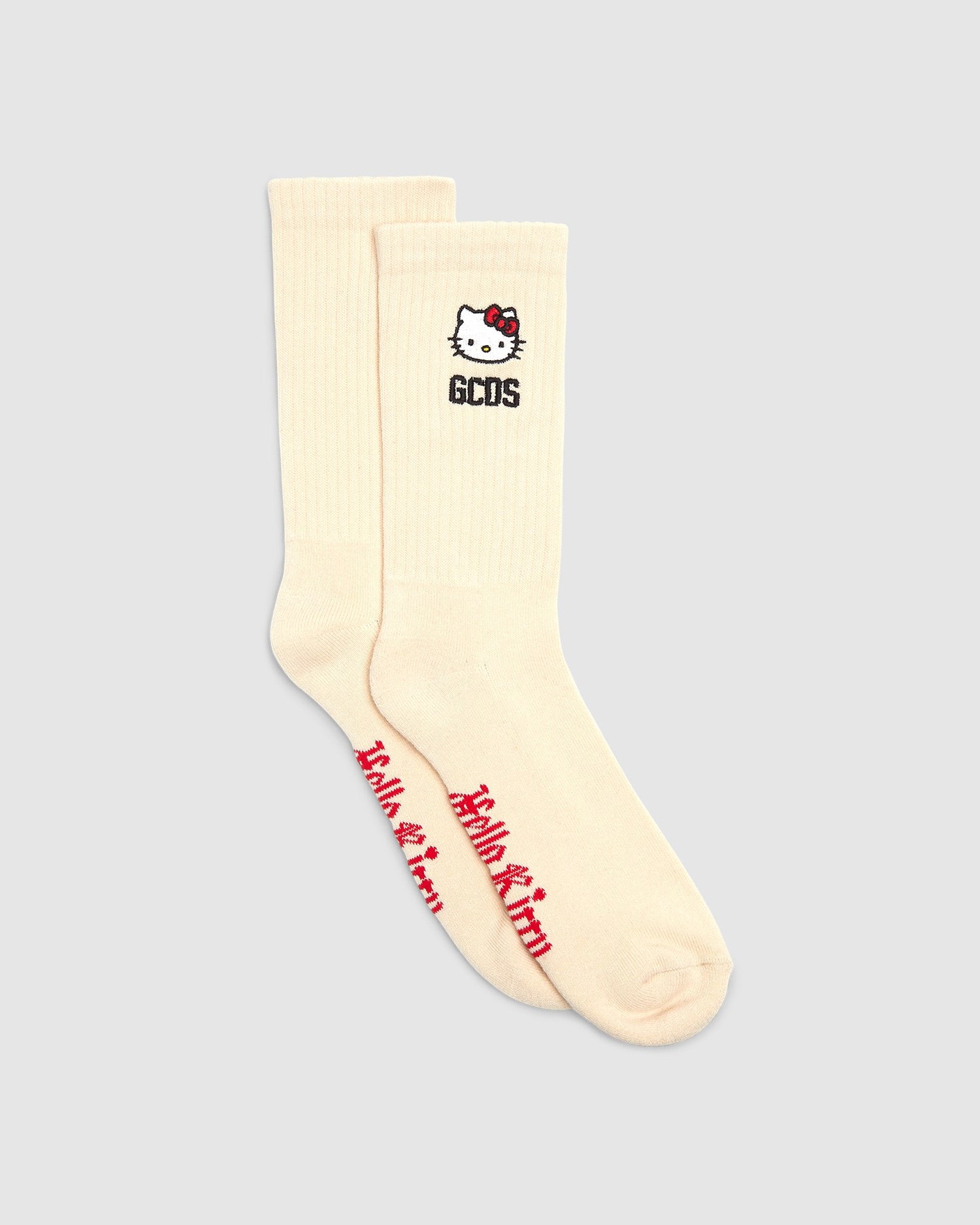 Chaussettes GCDS Hello Kitty Socks Femme Grise | 637490-NJI
