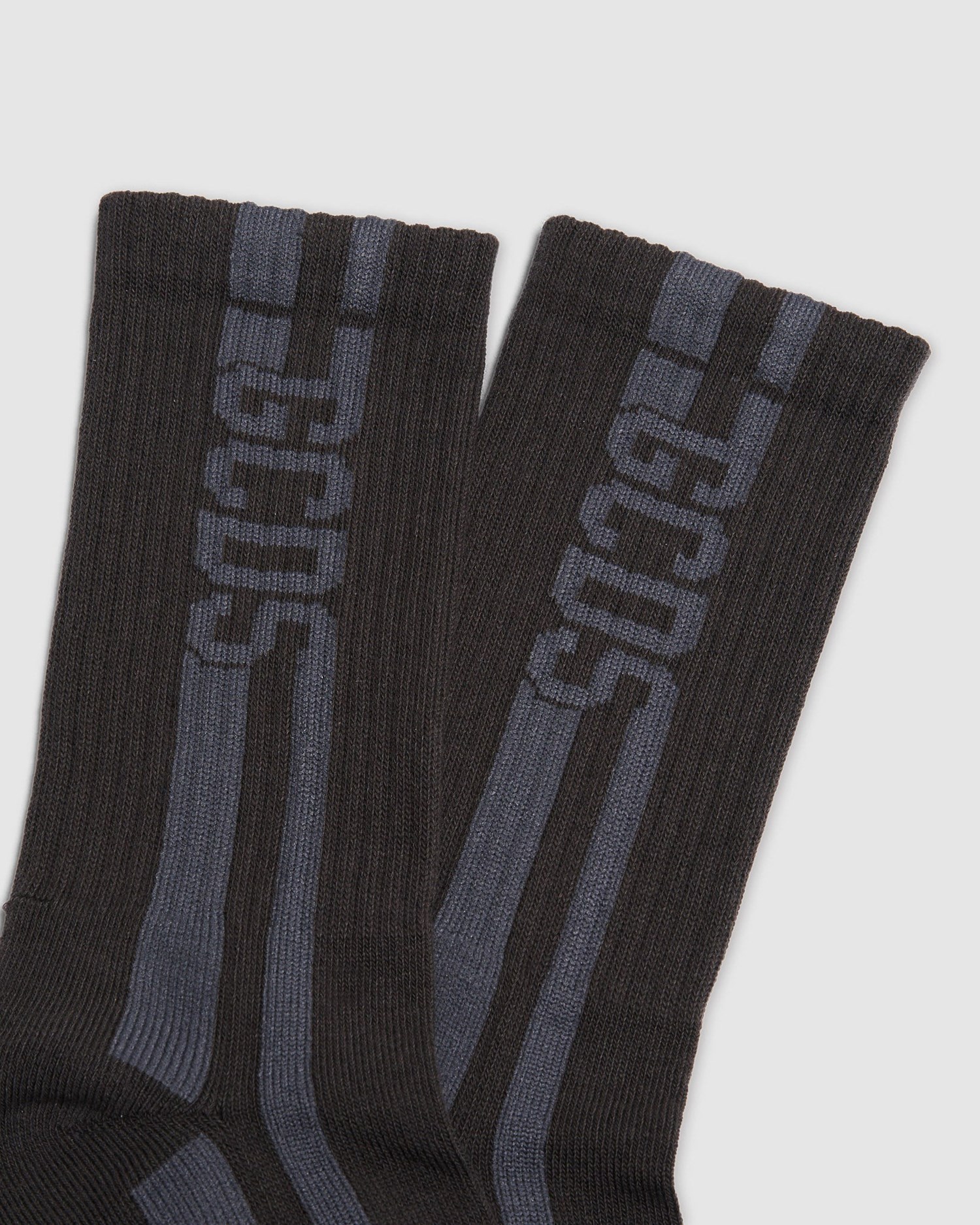 Chaussettes GCDS Overdyed Roundy Socks Femme Noir | 743152-GFU